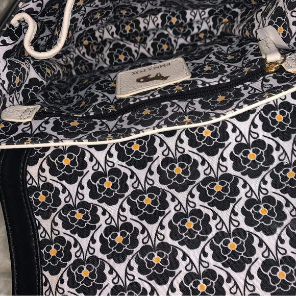 Emma Fox Black/Bone Leather Crossbody - Picture 8 of 16